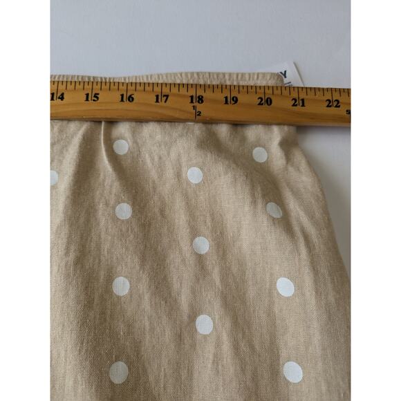 Old Navy Womens Beige Polka-dot Linen-Blend‎ A Line Skirt XXL Lightweight New - Picture 7 of 8